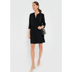 TUCKERNUCK Black Stretch Crepe Royal Shirt Dress NWT Size XS